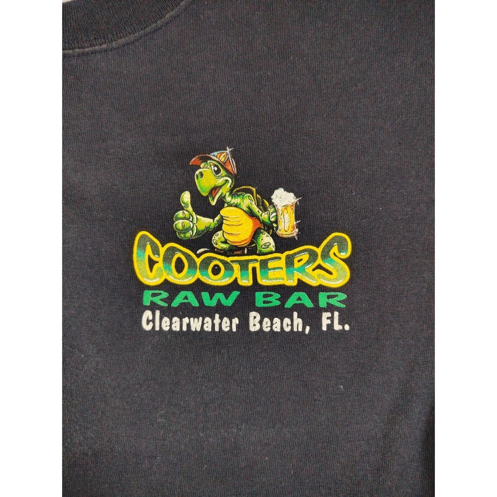Vintage Anvil Cooters Raw Bar Shirt Mens Small Blue Clearwater Beach Florida - Picture 5 of 9